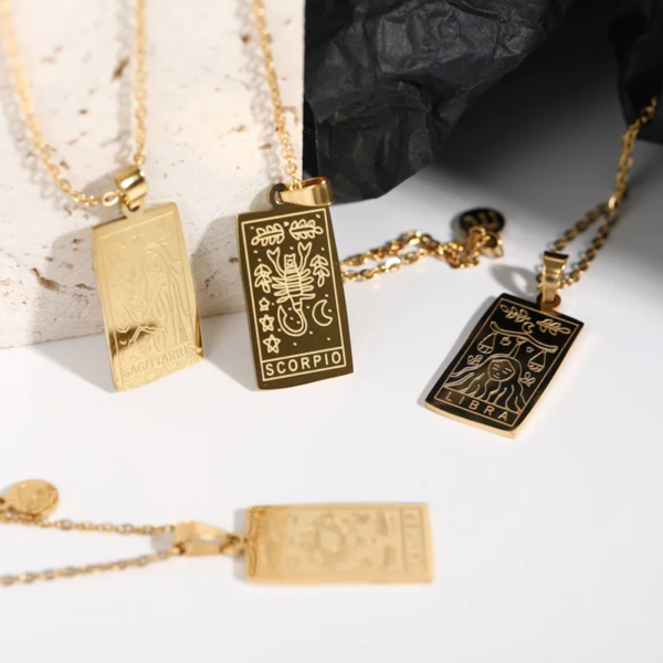 Gold Zodiac Necklaces - Image 2