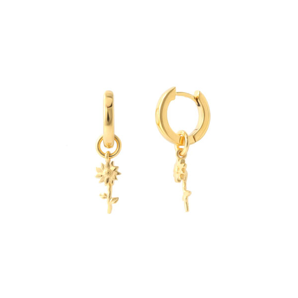 Flower Charm Earrings - Image 2