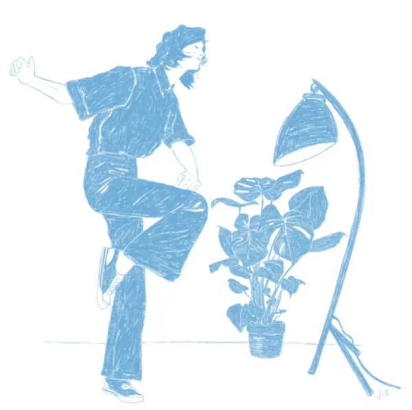 Blue Dancing at Home Print