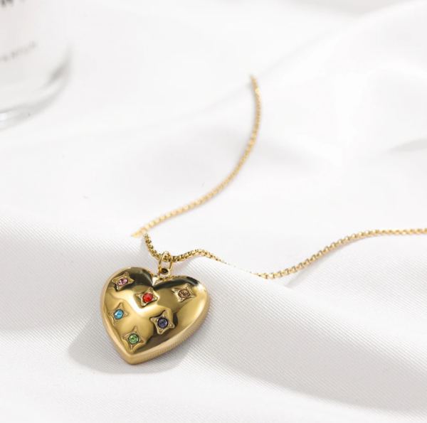 Gemstone Heart Pendant - Image 3