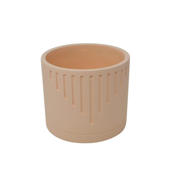 Sculpted Pot - Peach