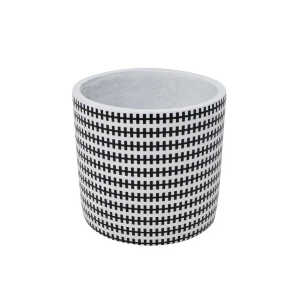 Black + White Zipper Pot