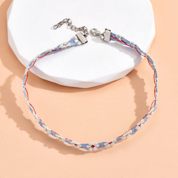 Embroidered Floral Choker - Image 2