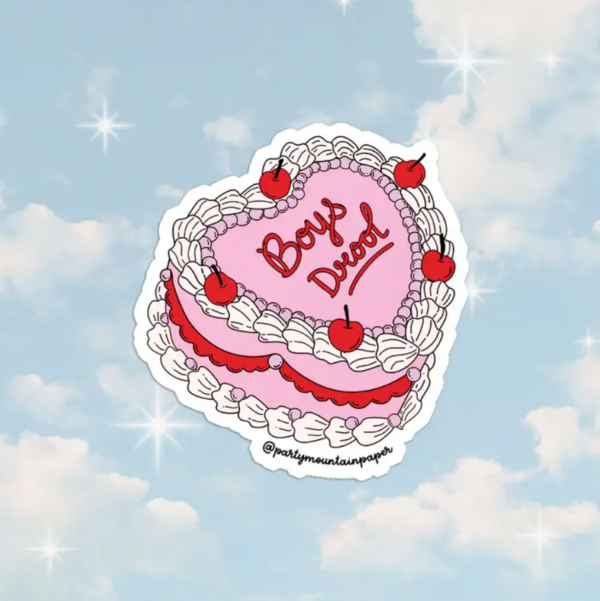 Boy's Drool Sticker