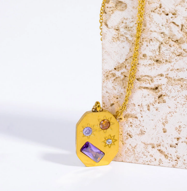 Amythest Starburst Necklace - Image 4