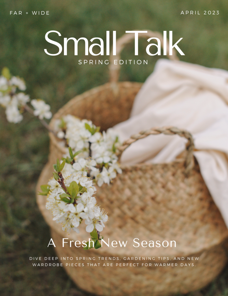 Small Talk Magazine Spring Edition 2023 is a magazine about trends, products, and playlists for each season