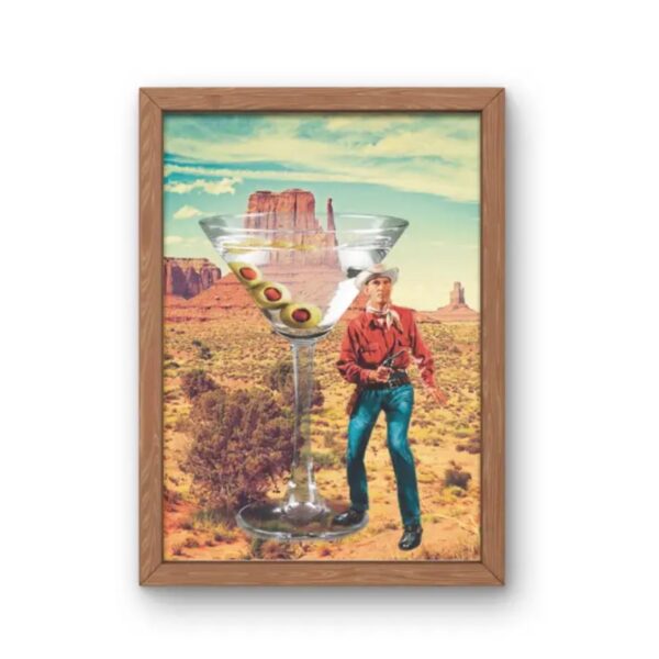 Vintage Collage Art Print - Six Shooter