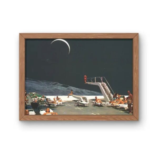 Vintage Collage Art Print - Public Pool
