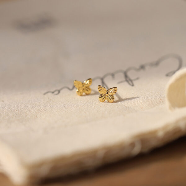 Butterfly Stud Earrings - Image 2