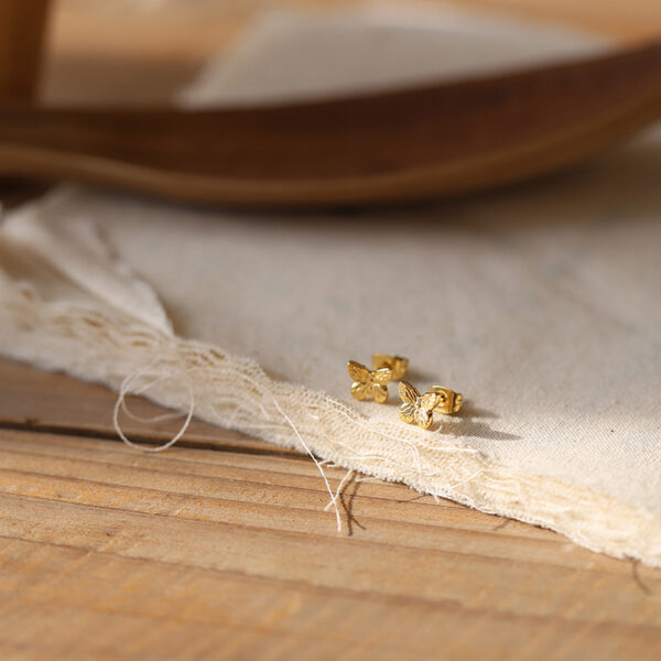 Butterfly Stud Earrings - Image 4