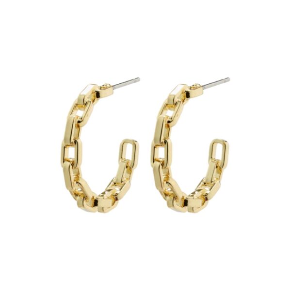 Eira Cable Chain Hoops - Image 2