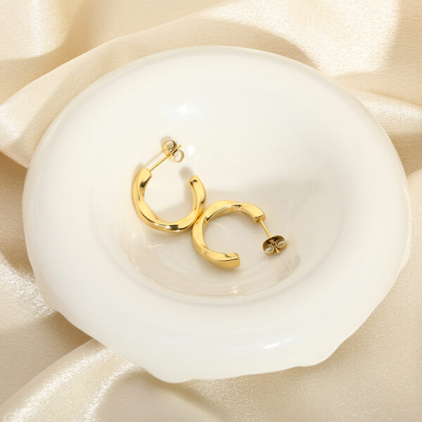 Let's Twist Again Hoop Earrings - Image 2