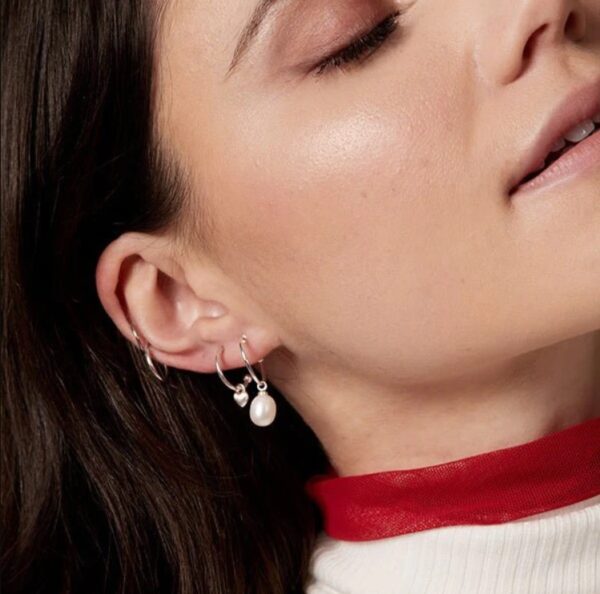 Eila Hoops with Freshwater Pearl - Image 4