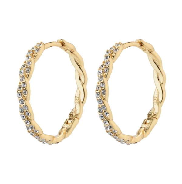 Ezo Twirled Crystal Hoops - Image 4