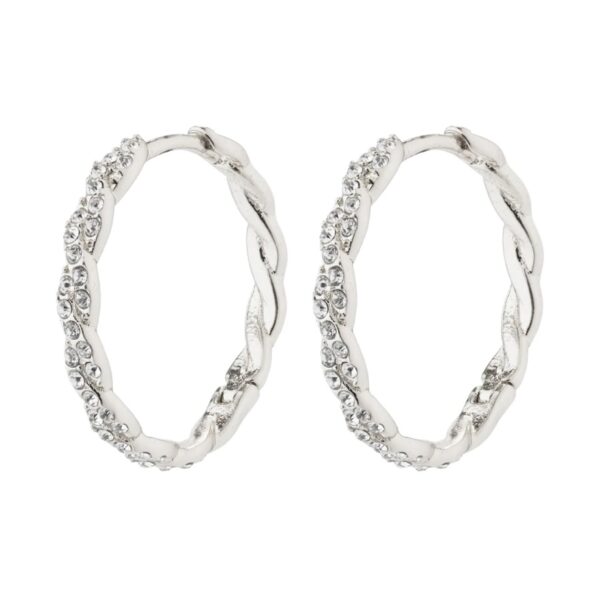 Ezo Twirled Crystal Hoops - Image 3