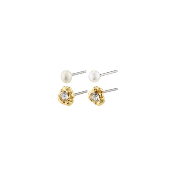 Tina Crystal + Pearl Studs - Image 3