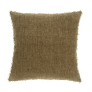24x24 Linen Throw Pillow Fennel