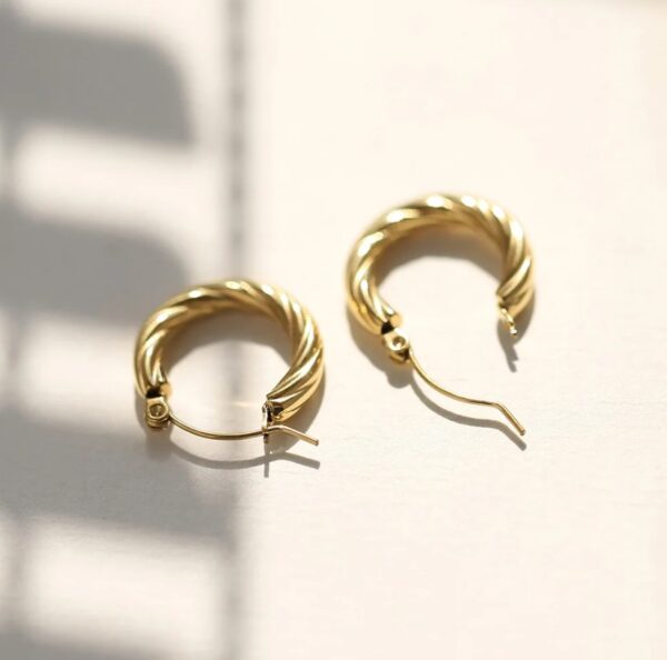 The Gold Twist Hoops - Image 2
