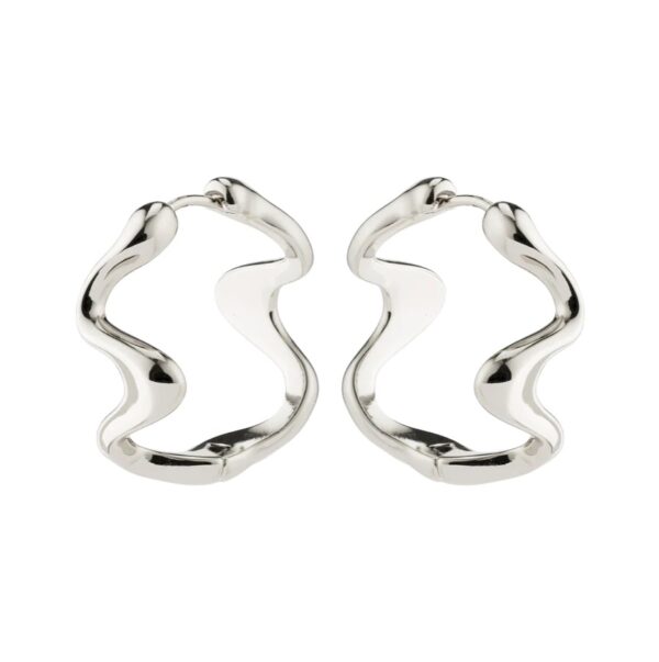 Moon Squiggle Hoops - Image 3