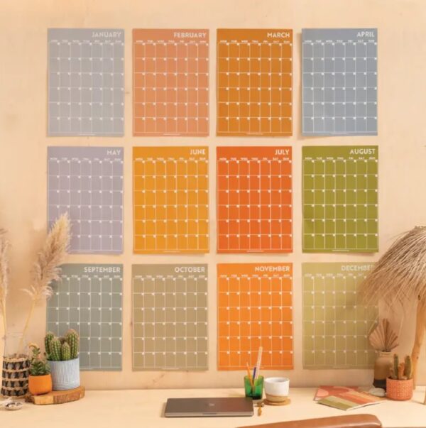 Undated Wall Calendar and Planner