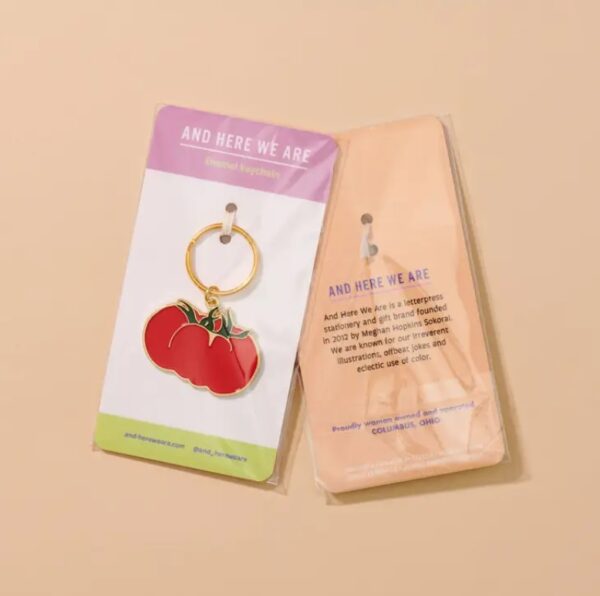 Tomato Girl Enamel Keychain - Image 2