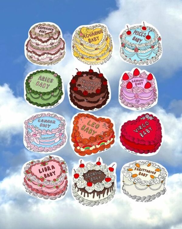 Zodiac Cake Stickers