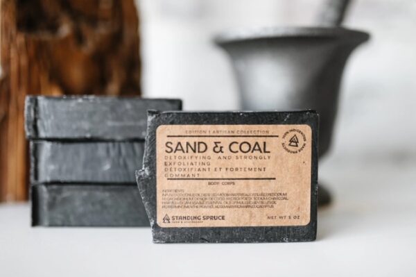 Standing Spruce Sand + Coal Soap