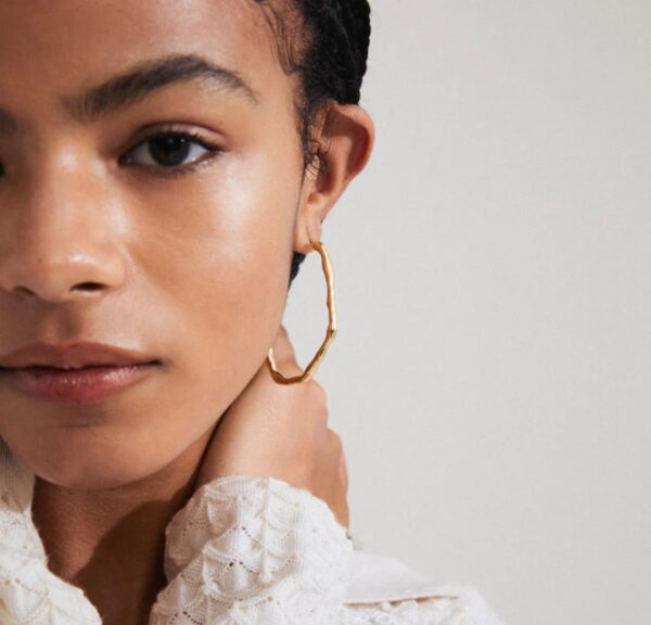 Light Recycled Hoop Earrings