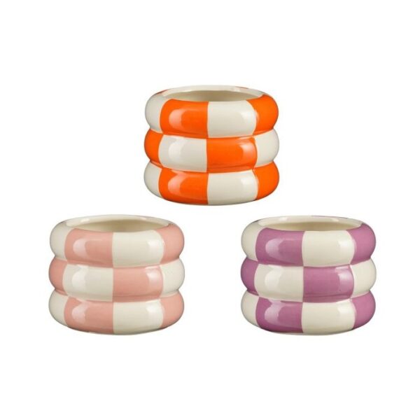 Checkered Ring Pot