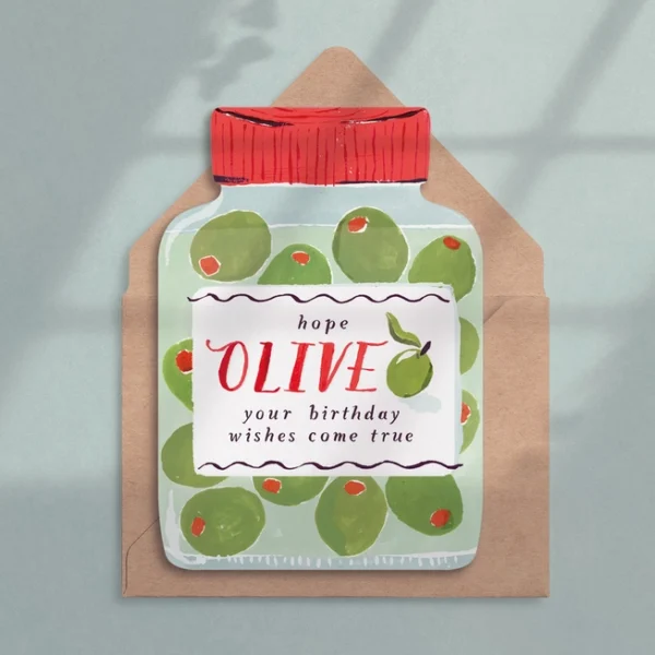 Olive Birthday Card