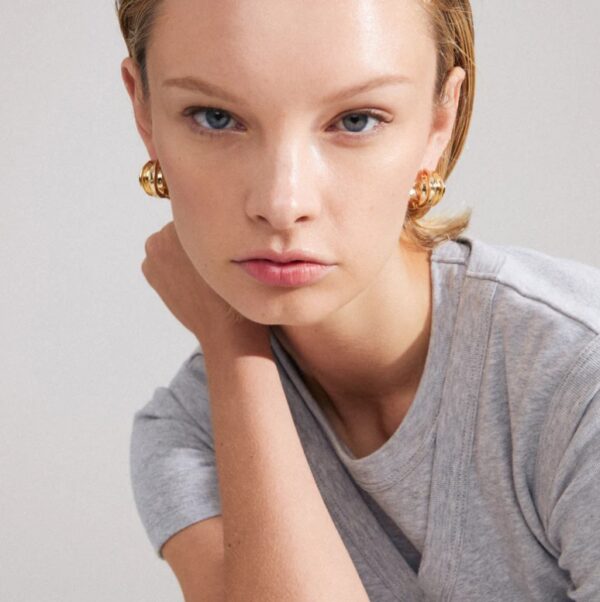 Stay Chunky Hoop Earrings - Image 2