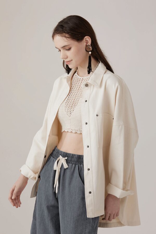 Cream Twill Jacket - Image 2