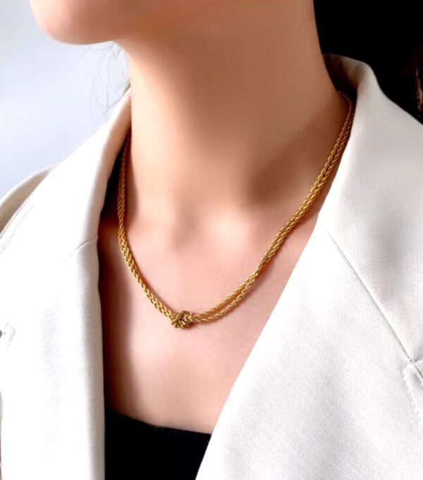 Double Strand Knot Necklace