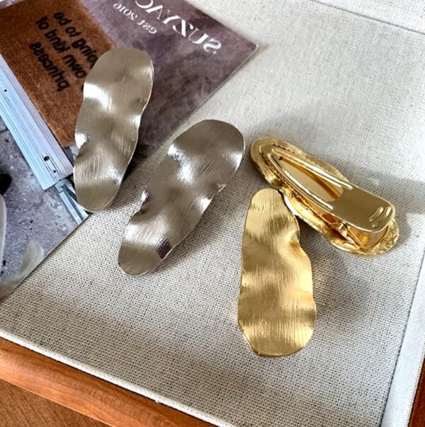 Hammered Hair Clips Set/2