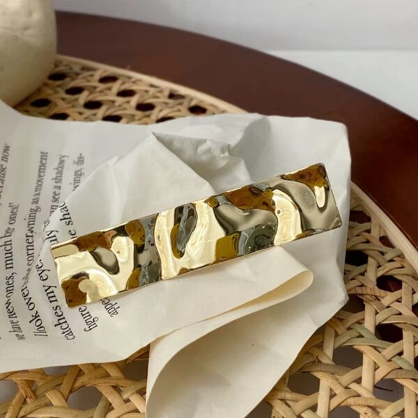 The Hammered Gold Barrette