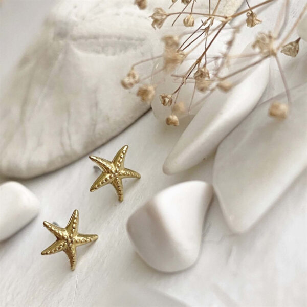 "Sechett" Starfish Stud Earrings - Image 2