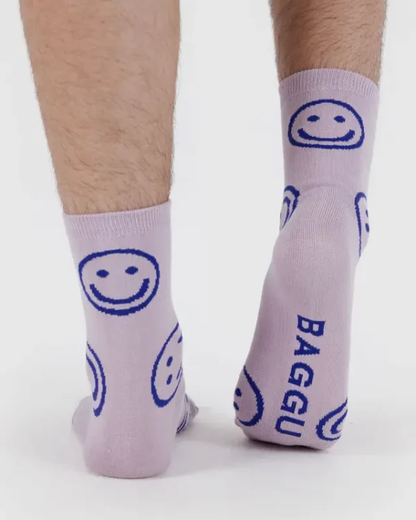 Baggu Socks - Dusty Pink Happy - Image 3